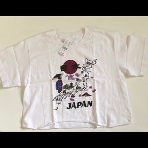 {brandy melville} jamie japan map shirt